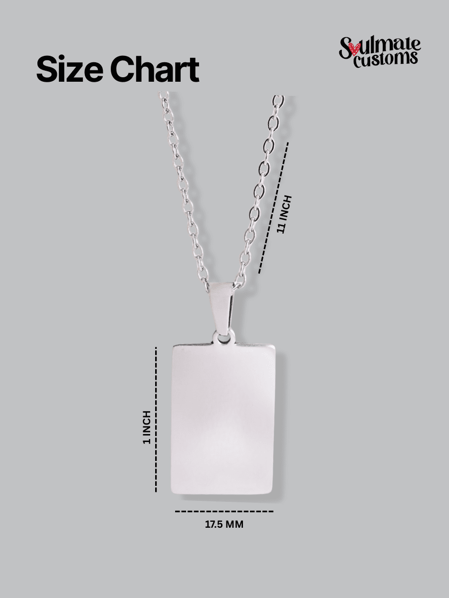 Soulmate Custom Engraved Photo Tag Necklace