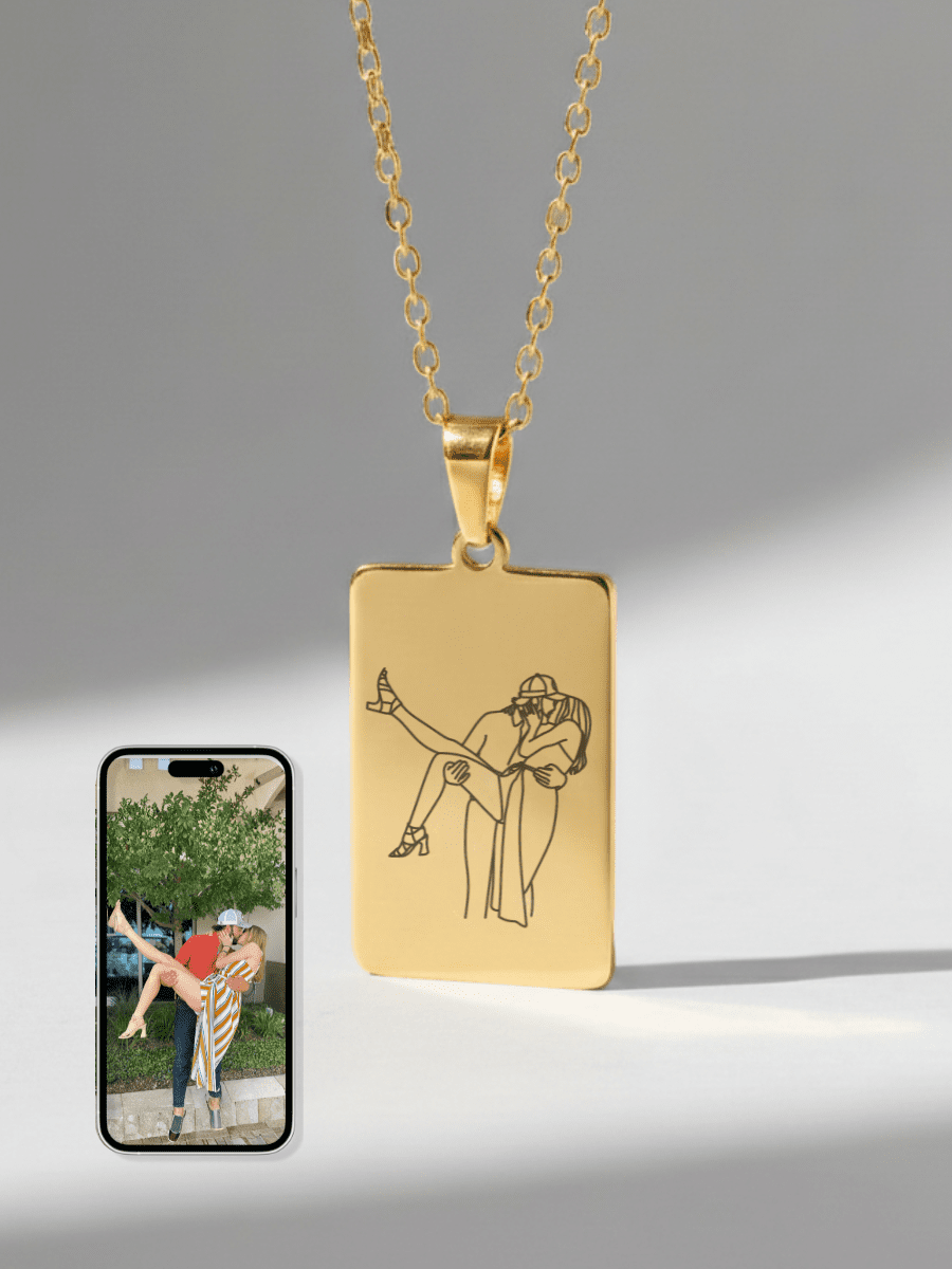 Soulmate Custom Engraved Photo Tag Necklace