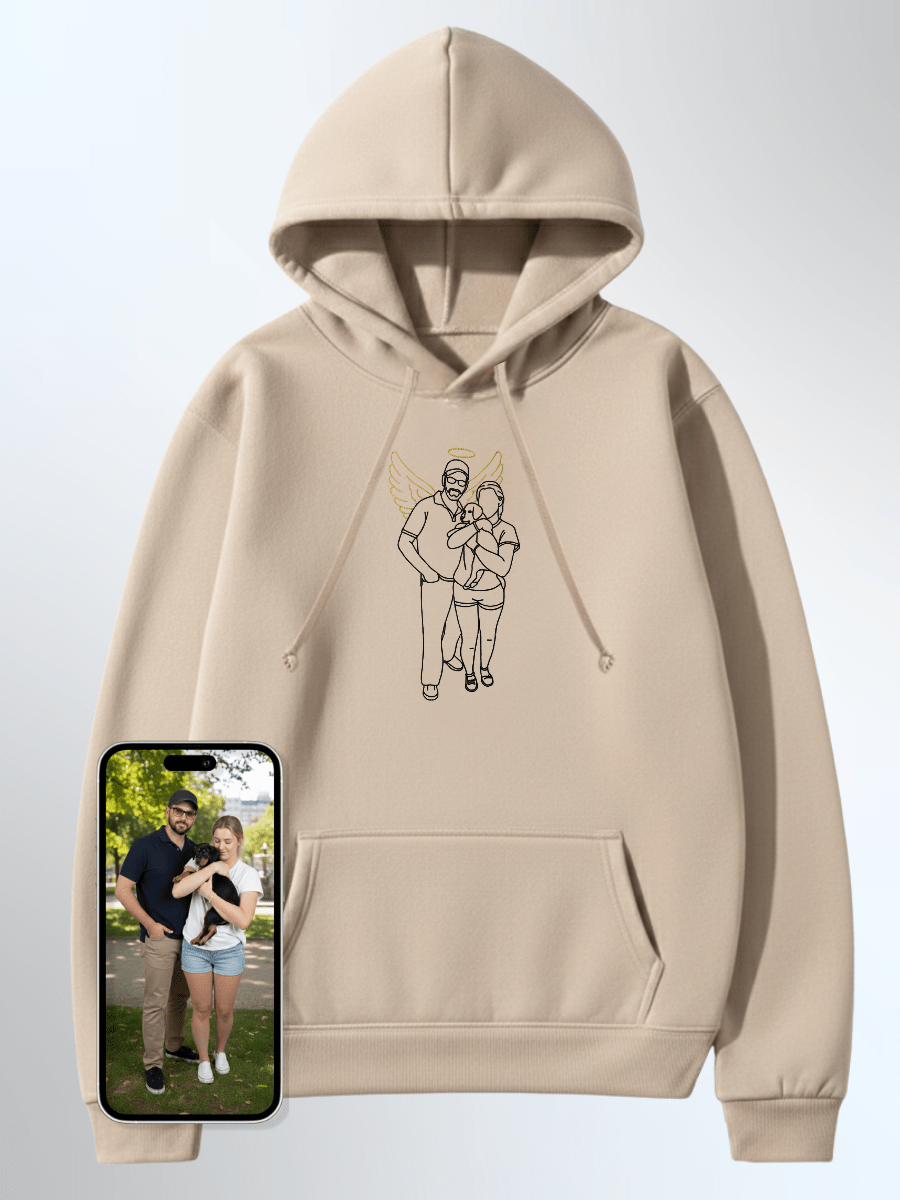 Memorial Custom Embroidered Photo Hoodie
