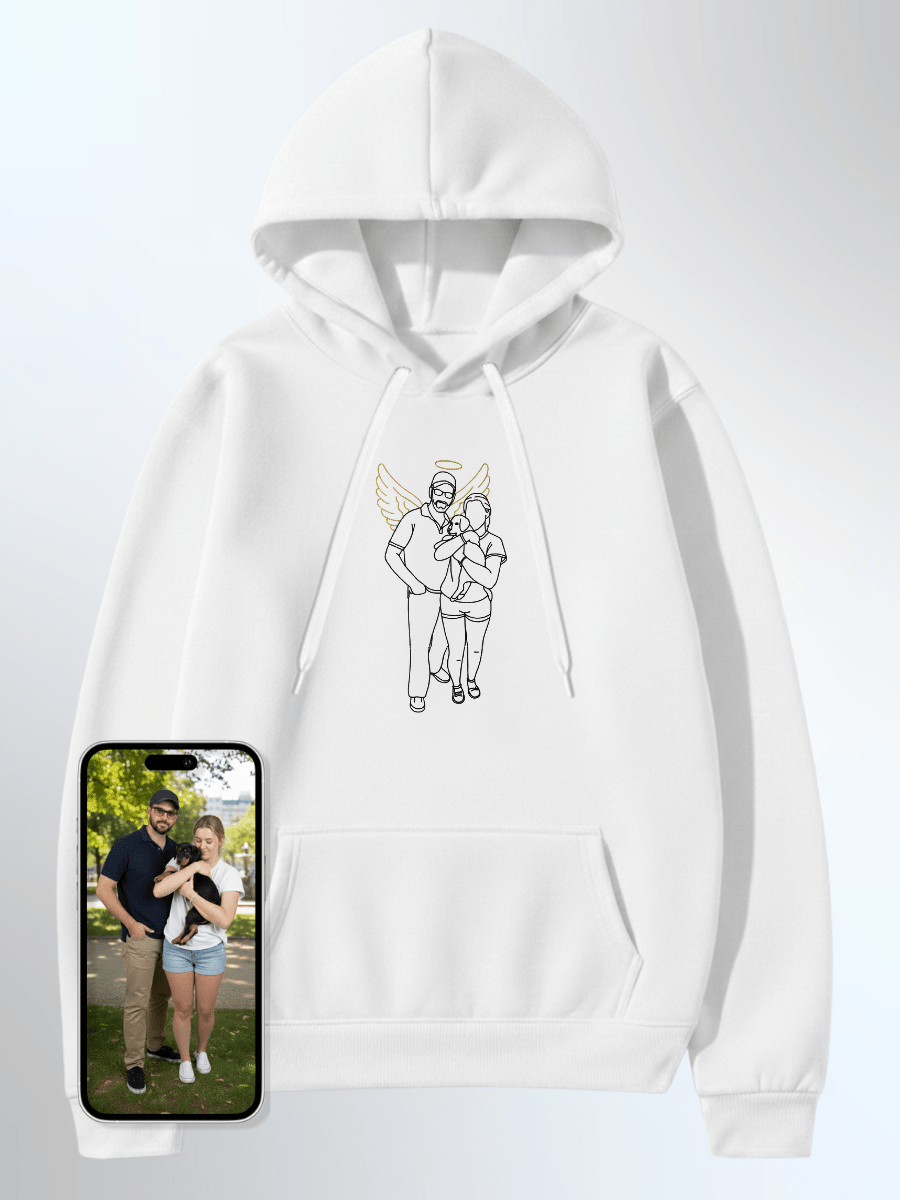 Memorial Custom Embroidered Photo Hoodie
