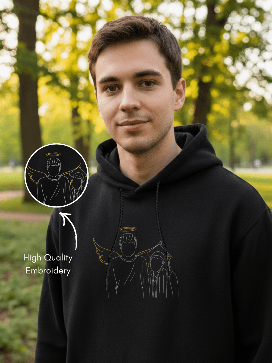 Memorial Custom Embroidered Photo Hoodie