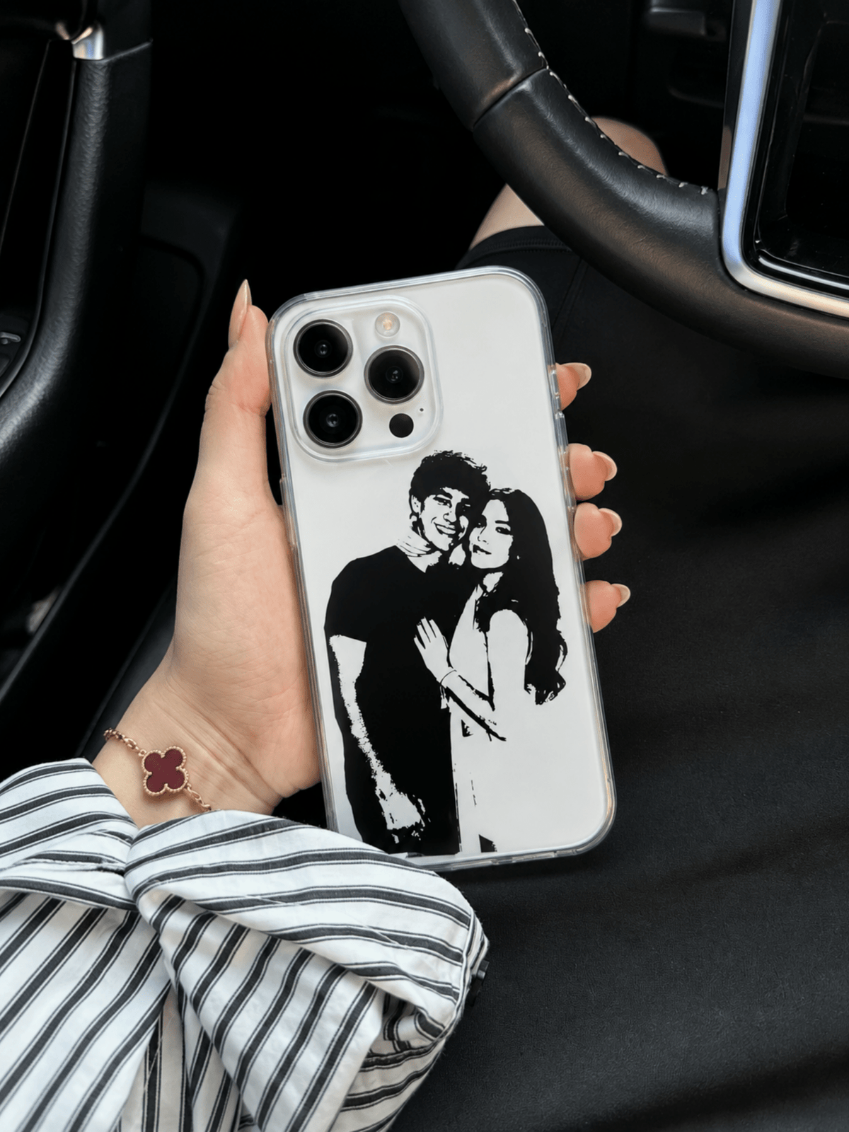 Personalized Couple Silhouette Phone Case