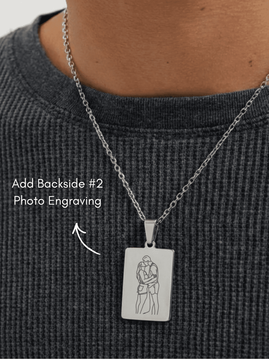 Soulmate Custom Engraved Photo Tag Necklace