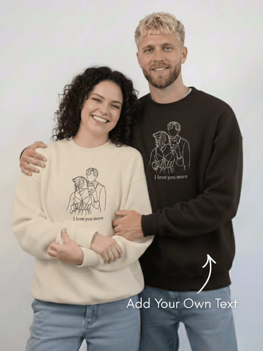 Soulmate Custom Embroidered Photo Sweatshirt