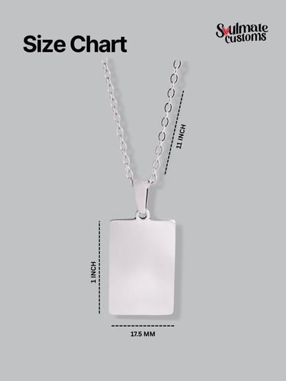 Soulmate Custom Engraved Photo Tag Necklace