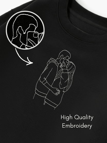 Soulmate Custom Embroidered Photo Sweatshirt