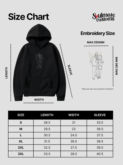 Memorial Custom Embroidered Photo Hoodie