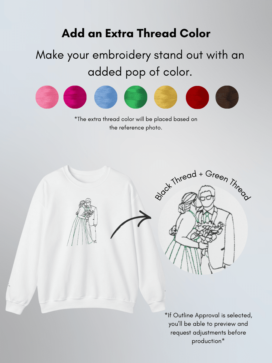 Soulmate Custom Embroidered Photo Sweatshirt