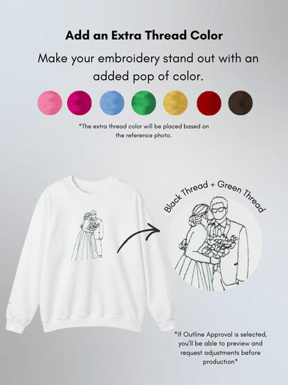 Soulmate Custom Embroidered Photo Sweatshirt
