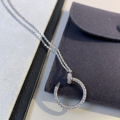 CARTIER JUSTE NECKLACE SILVER DIAMONDS