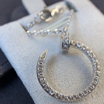 CARTIER JUSTE NECKLACE SILVER DIAMONDS