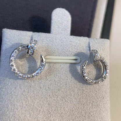CARTIER JUSTE EARRINGS SILVER DIAMONDS