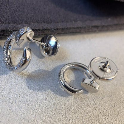 CARTIER JUSTE EARRINGS SILVER DIAMONDS