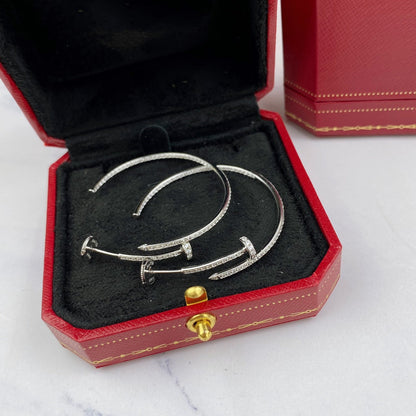 CARTIER JUSTE EARRINGS FULL DIAMONDS 1.8MM