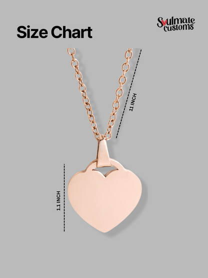 Soulmate Custom Engraved Photo Heart Necklace