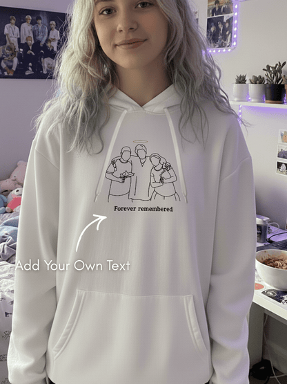 Memorial Custom Embroidered Photo Hoodie