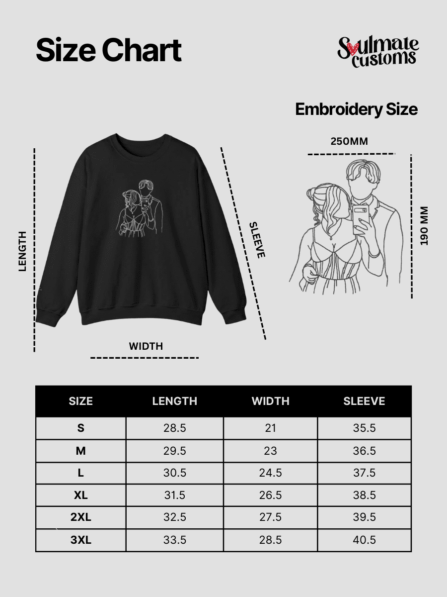 Soulmate Custom Embroidered Photo Sweatshirt