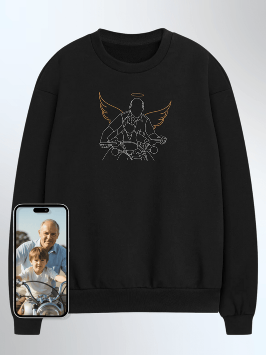 Memorial Custom Embroidered Photo Sweatshirt