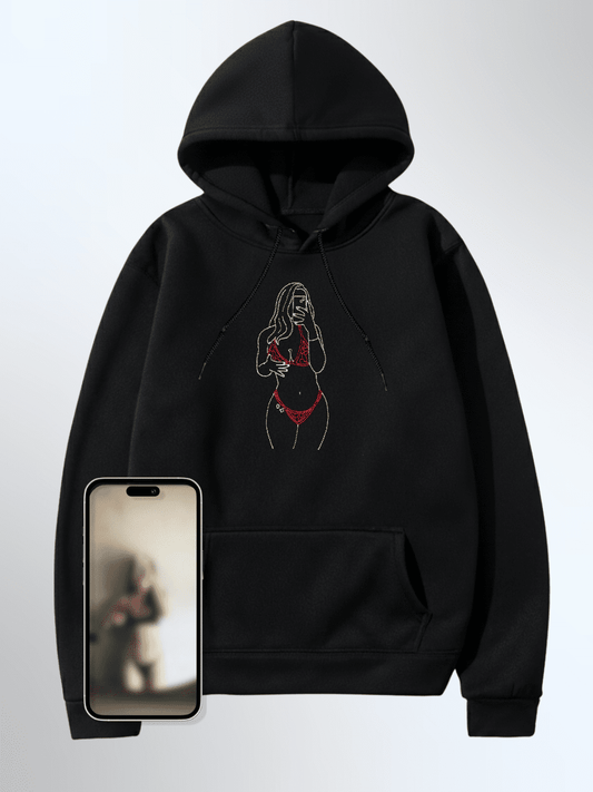 Spicy Custom Embroidered Photo Hoodie