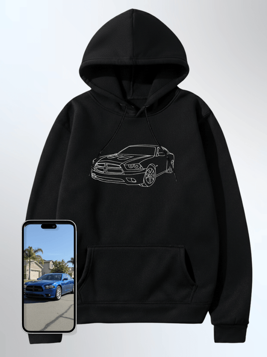 Automobile Custom Embroidered Photo Hoodie