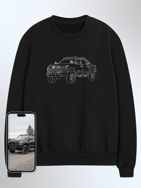 Automobile Custom Embroidered Photo Sweatshirt