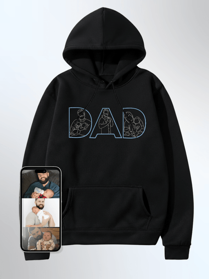 Dad Custom Embroidered Photo Hoodie