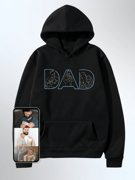 Dad Custom Embroidered Photo Hoodie