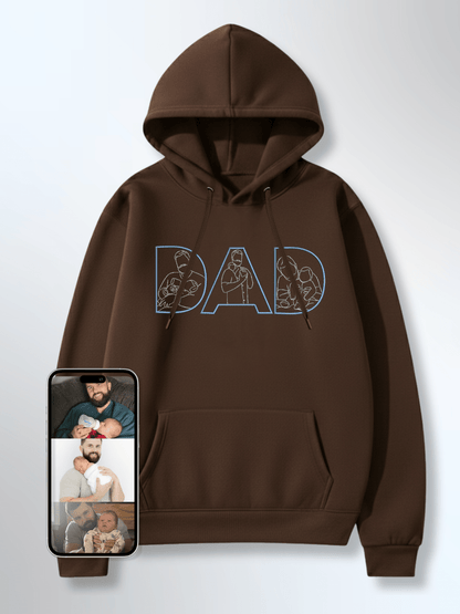 Dad Custom Embroidered Photo Hoodie
