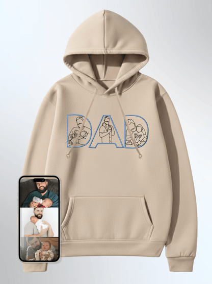 Dad Custom Embroidered Photo Hoodie