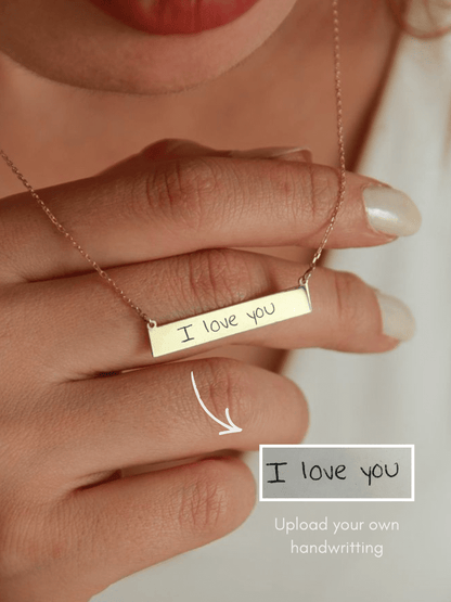 Soulmate Custom Engraved Text Bar Necklace