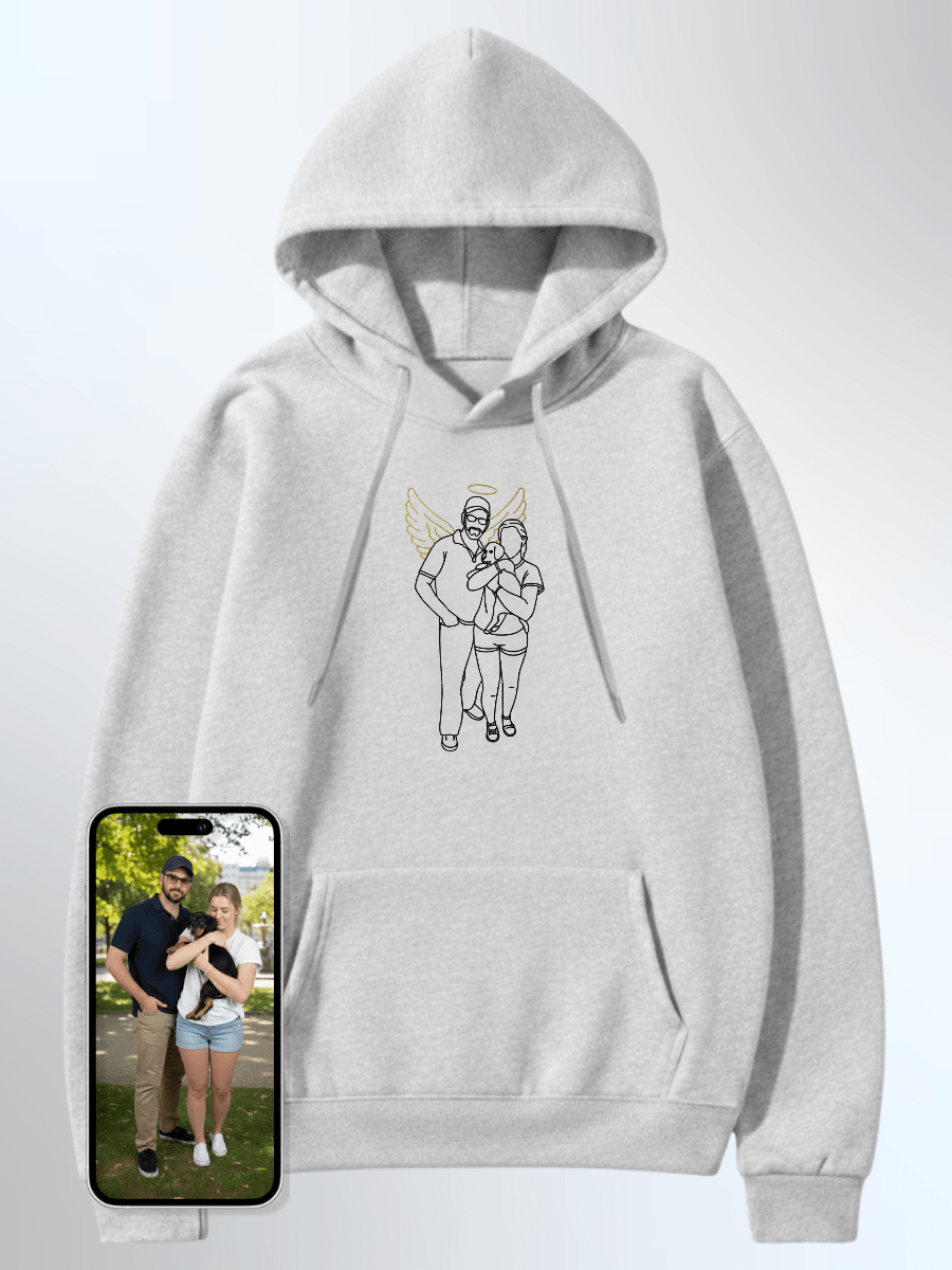Memorial Custom Embroidered Photo Hoodie