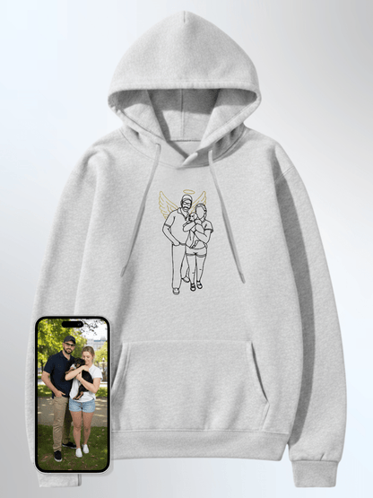 Memorial Custom Embroidered Photo Hoodie