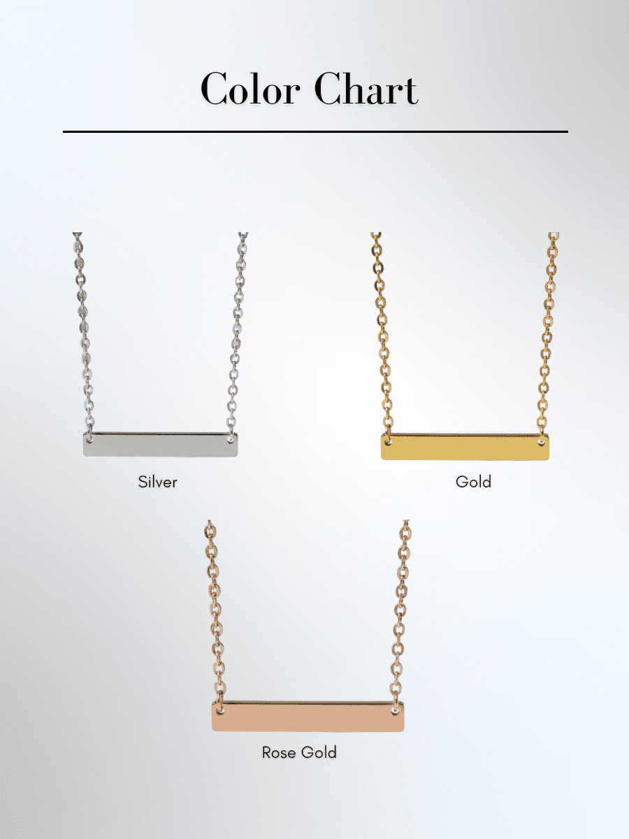 Soulmate Custom Engraved Text Bar Necklace
