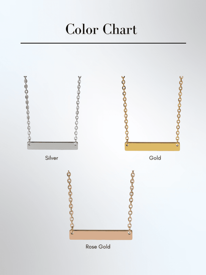 Soulmate Custom Engraved Text Bar Necklace