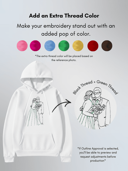 Soulmate Custom Embroidered Photo Hoodie