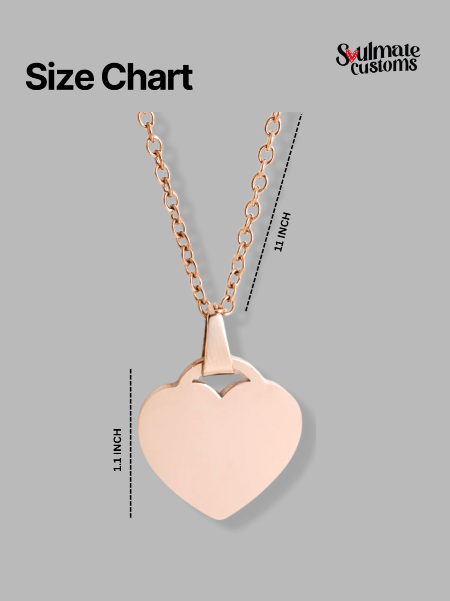 Pet Photo Engraved Heart Necklace
