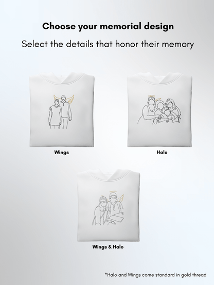 Memorial Custom Embroidered Photo Hoodie