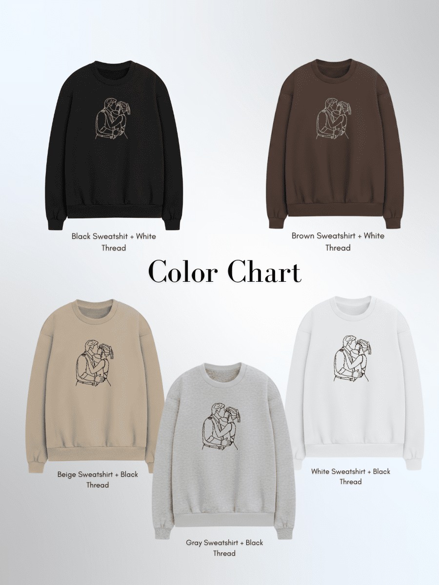 Soulmate Custom Embroidered Photo Sweatshirt