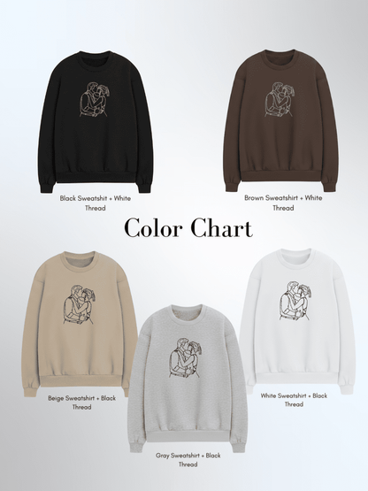 Soulmate Custom Embroidered Photo Sweatshirt