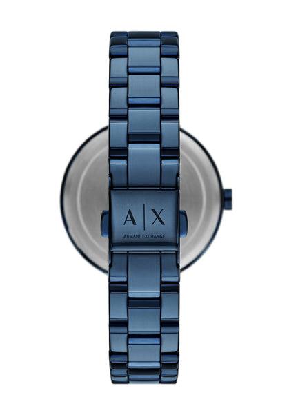 Armani Exchange Cayde AX2702 Men's Analog Watch – Blue Dial with Matching Blue Stainless Steel Strap