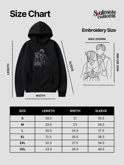 Soulmate Custom Embroidered Photo Hoodie