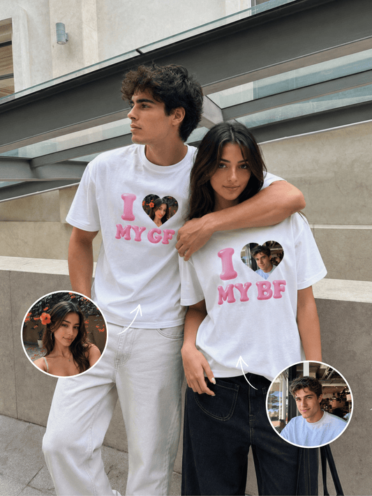I Love My BF/GF Custom Photo Shirt