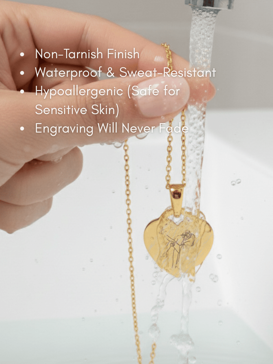 Soulmate Custom Engraved Photo Heart Necklace