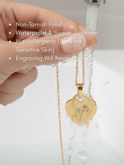 Soulmate Custom Engraved Photo Heart Necklace