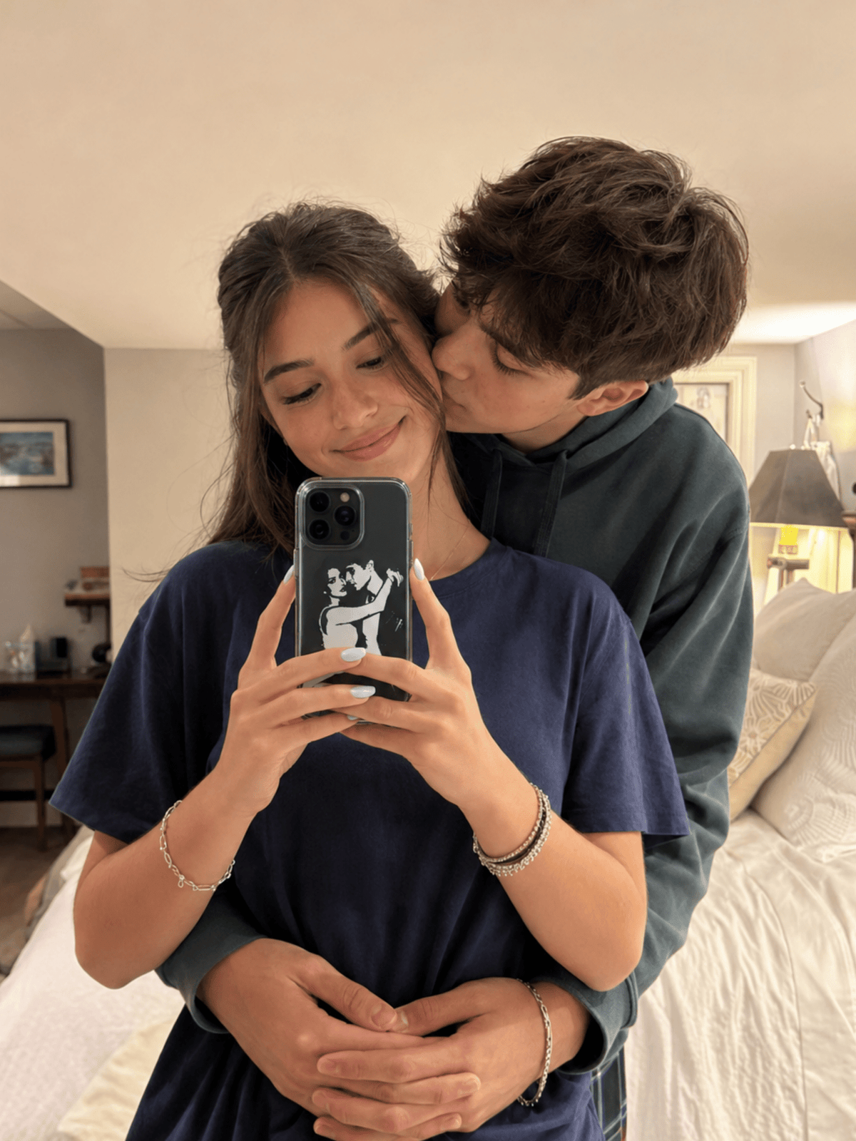 Personalized Couple Silhouette Phone Case