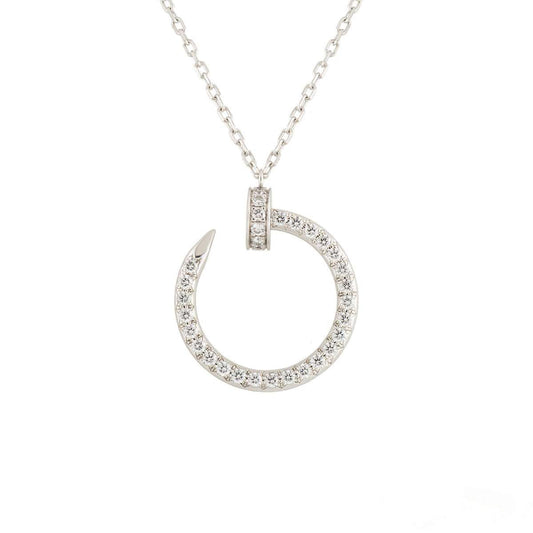 CARTIER JUSTE NECKLACE SILVER DIAMONDS