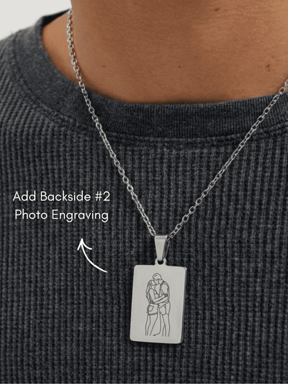 Soulmate Custom Engraved Photo Tag Necklace