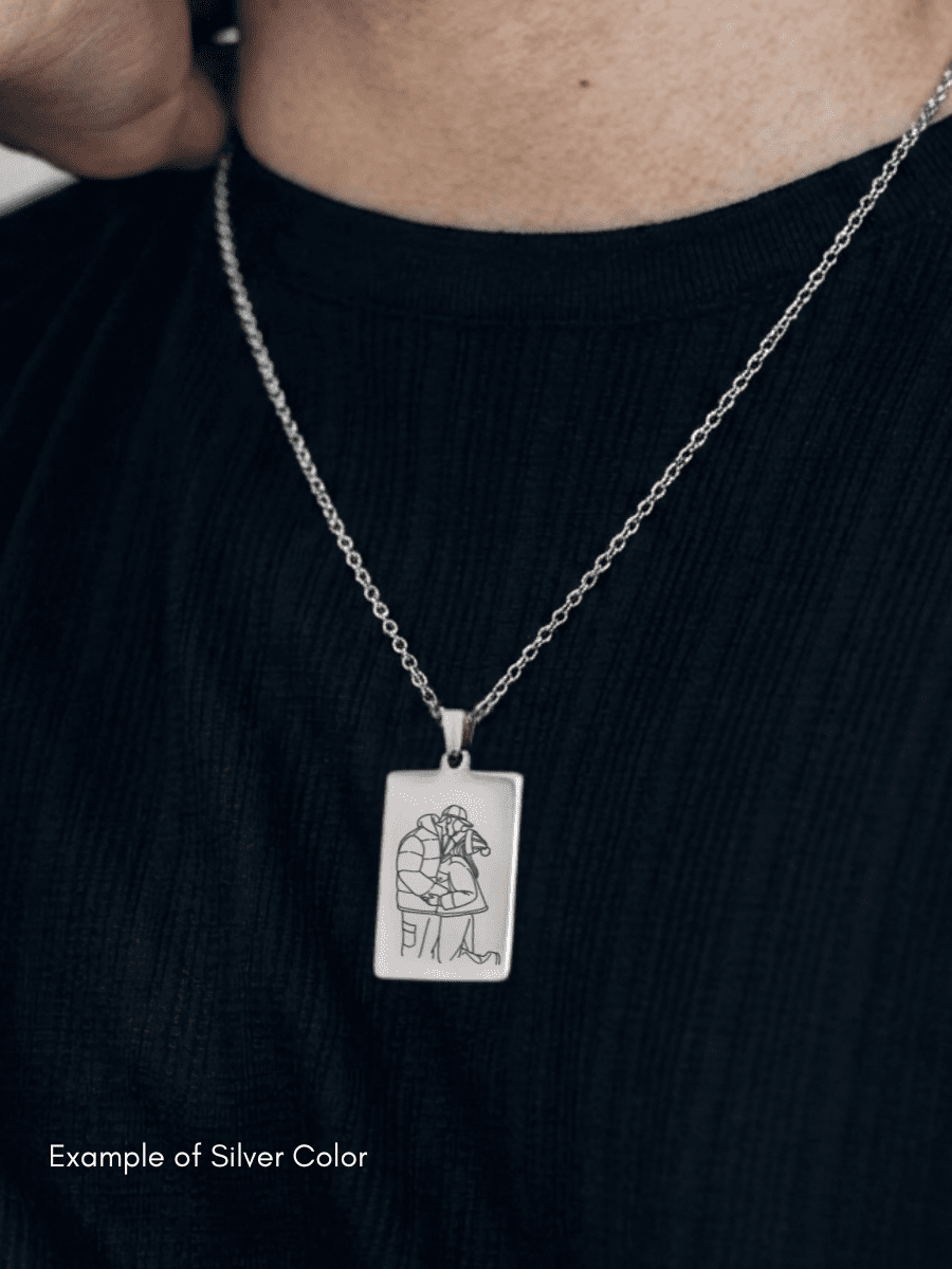 Soulmate Custom Engraved Photo Tag Necklace